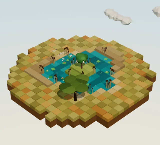 The island with two trees