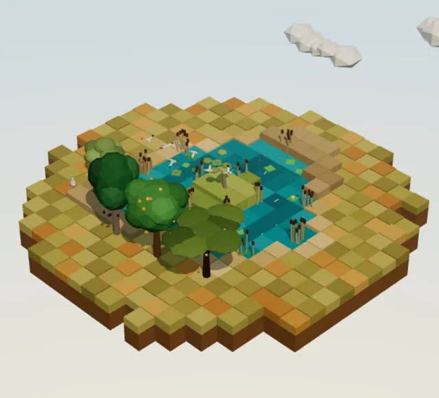 The island with five trees