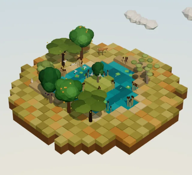 The island with eight trees