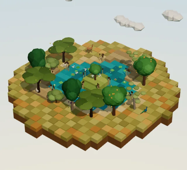 The island with twelve trees